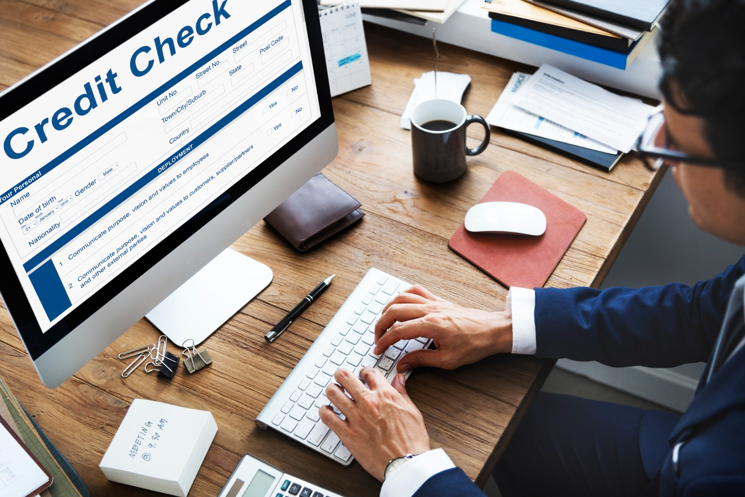 credit score calculator chart showing factors