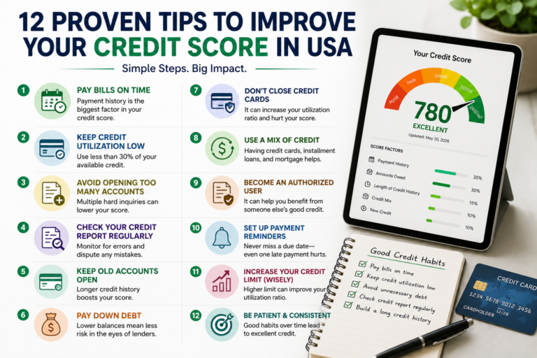 Credit score improvement illustration