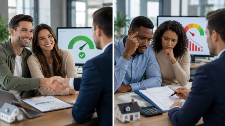 Comparison of home loan approvals based on different credit scores