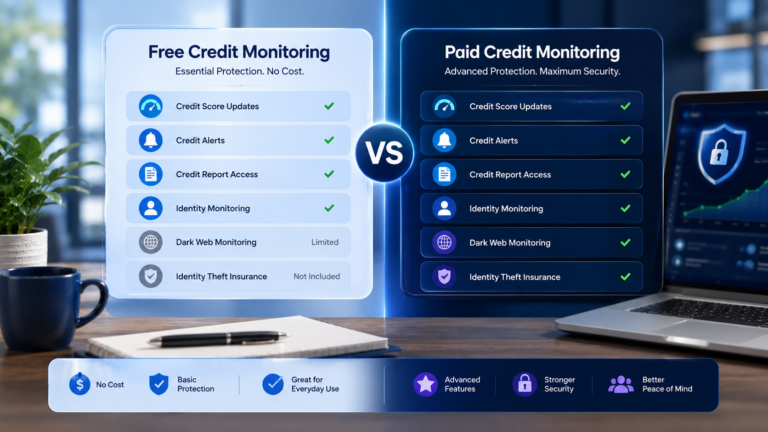 Free vs paid credit monitoring services comparison