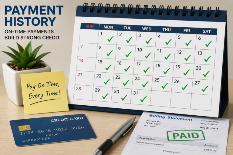 Payment history affects credit score