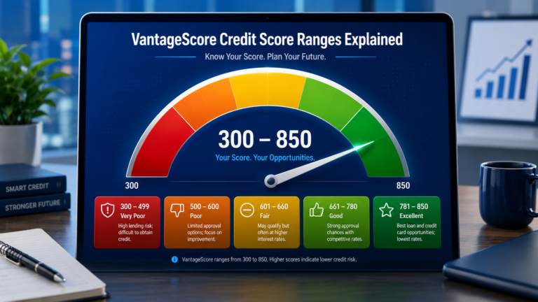 VantageScore credit score ranges