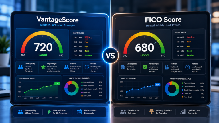 VantageScore vs FICO Score comparison